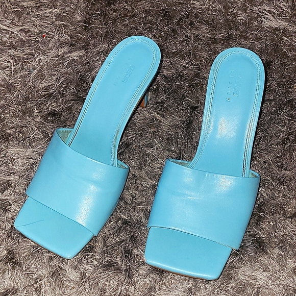 Blue ASOS mules sz 9 - Picture 1 of 5